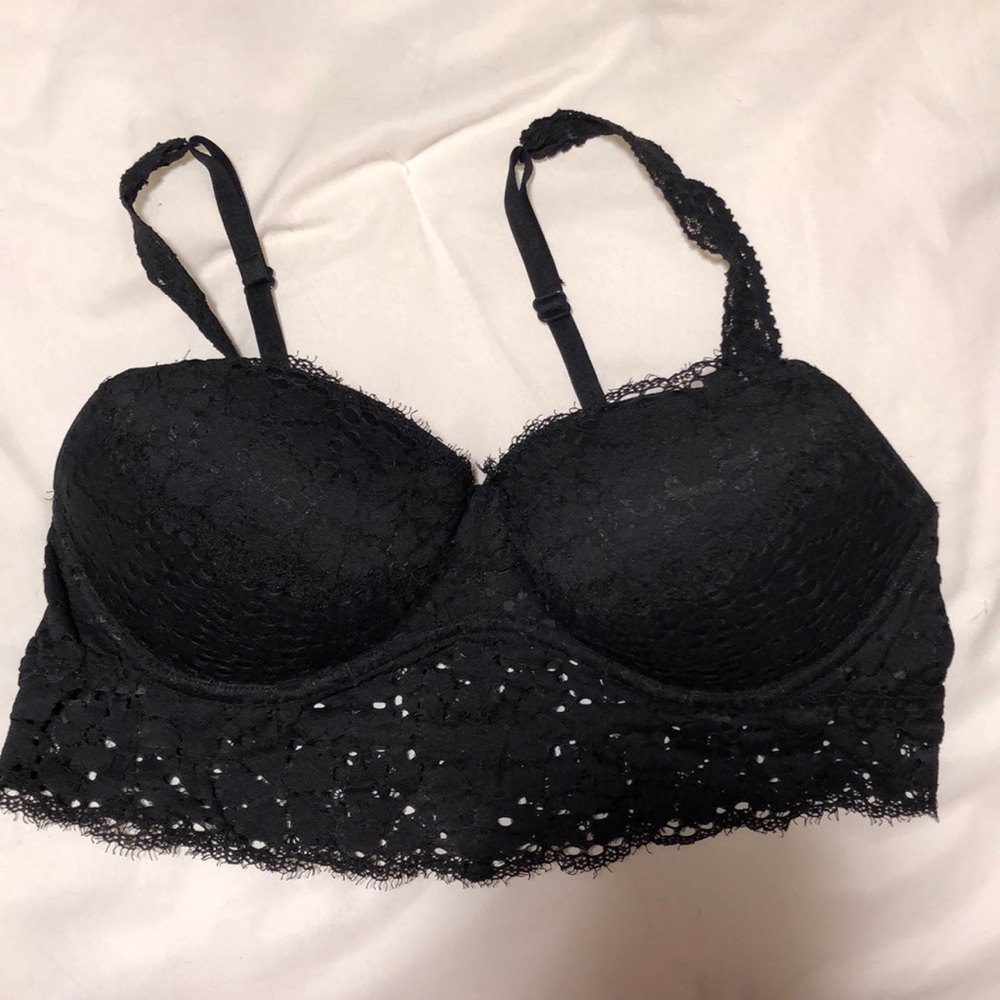 Pink VS black bralette